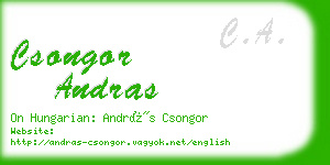 csongor andras business card